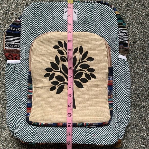 NEW! HOT ITEM!  Himalayan Hemp multi Fabric Back Pack Boho Hippie Trendy Hip - Picture 5 of 7